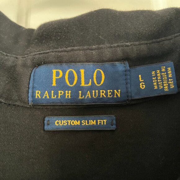 Black Classic Fit Men's Ralph Lauren Polo Shirt - Picture 3 of 3